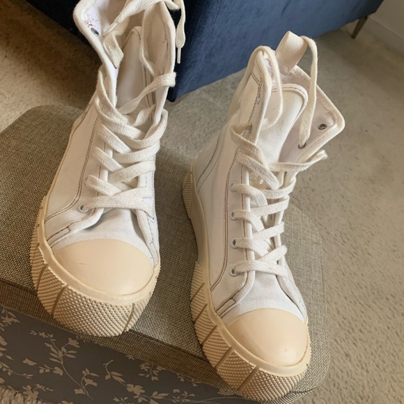Zara Shoes Zara High Top Sneakers Poshmark